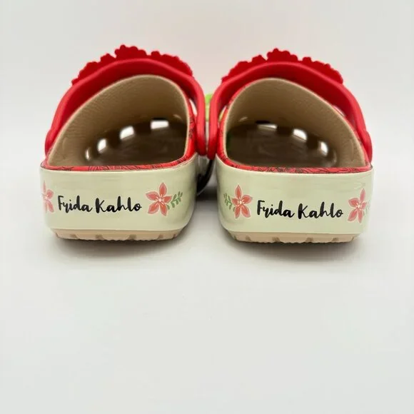NWT Mens Size 11 Frida Kahlo Bone Red Crocs Classic Clogs - Picture 3 of 11